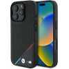 BMW M Perforated Tricolor Line MagSafe Case for iPhone 16 Pro - Black - (BMW000853-0)