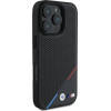 BMW M Perforated Tricolor Line MagSafe Case for iPhone 16 Pro - Black - (BMW000853-0)