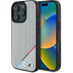 BMW M Perforated Tricolor Line MagSafe Case for iPhone 16 Pro Max - Gray - (BMW000918-0)