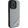 BMW M Perforated Tricolor Line MagSafe Case for iPhone 16 Pro - Gray - (BMW000855-0)