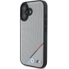 BMW M Perforated Tricolor Line MagSafe iPhone 16 Case - Gray - (BMW000854-0)