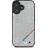BMW M Perforated Tricolor Line MagSafe iPhone 16 Case - Gray - (BMW000854-0)