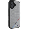 BMW M Perforated Tricolor Line MagSafe iPhone 16 Case - Gray - (BMW000854-0)