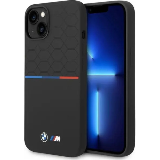 BMW M Silicone Pattern MagSafe Case for iPhone 15/14/13 - Black - (BMW000817-0)