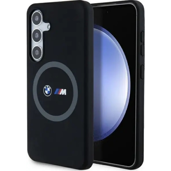 BMW M Silicone Printed Ring MagSafe case for Samsung Galaxy S24 - black - (BMW000804-0)