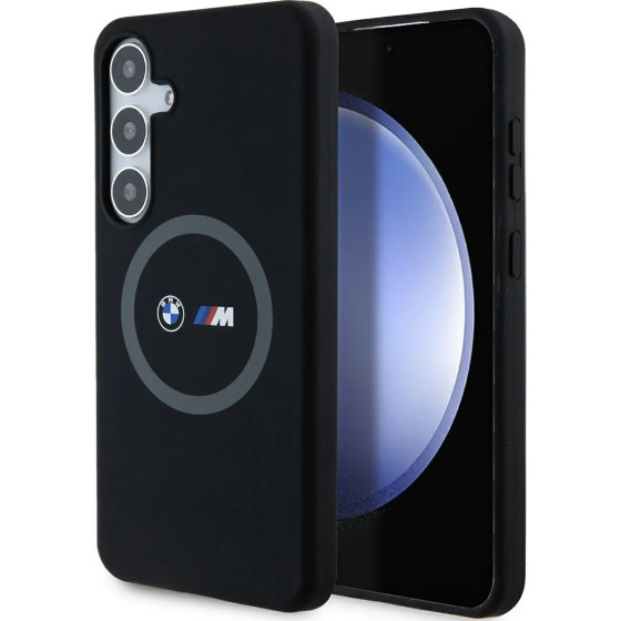 BMW M Silicone Printed Ring MagSafe case for Samsung Galaxy S24+ - black - (BMW000805-0)