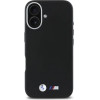 BMW M Smooth Full Wrapped Metal MagSafe iPhone 16 Case - Black - (BMW000960-0)