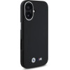 BMW M Smooth Full Wrapped Metal MagSafe iPhone 16 Case - Black - (BMW000960-0)