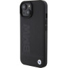 BMW MagSafe Leather Hot Stamp case for iPhone 15 Plus - black - (BMW000664-0)