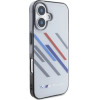 BMW Motosport IML Random Stripes iPhone 16 Plus Case - Gray - (BMW000883-0)