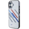 BMW Motosport IML Random Stripes iPhone 16 Case - Gray - (BMW000882-0)