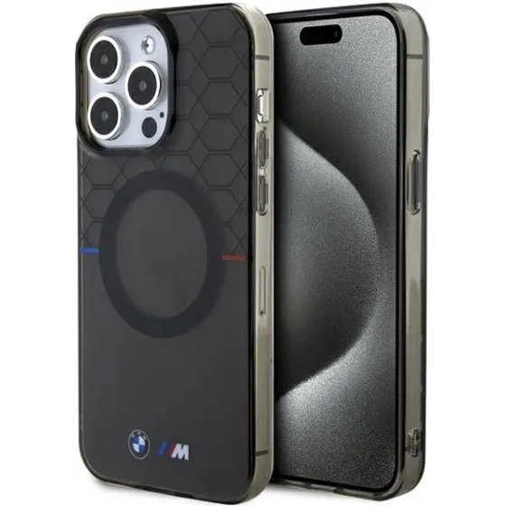 BMW Pattern MagSafe case for iPhone 15 Pro Max - gray - (BMW000822-0)