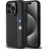 BMW Perforated Tricolor Line case for iPhone 15 Pro - black - (BMW000784-0)