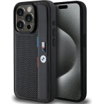 BMW Perforated Tricolor Line case for iPhone 15 Pro - black - (BMW000784-0)