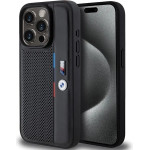 BMW Perforated Tricolor Line case for iPhone 15 Pro Max - black - (BMW000785-0)