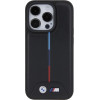 BMW Quilted Tricolor iPhone 15 Pro Case - Black - (BMW000716-0)