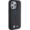 BMW Quilted Tricolor iPhone 15 Pro Case - Black - (BMW000716-0)