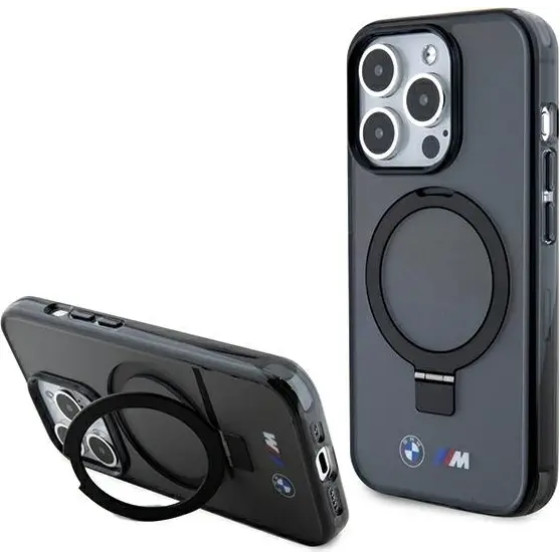 BMW Ring Stand M Collection MagSafe Case for iPhone 15 Pro - Black - (BMW000733-0)