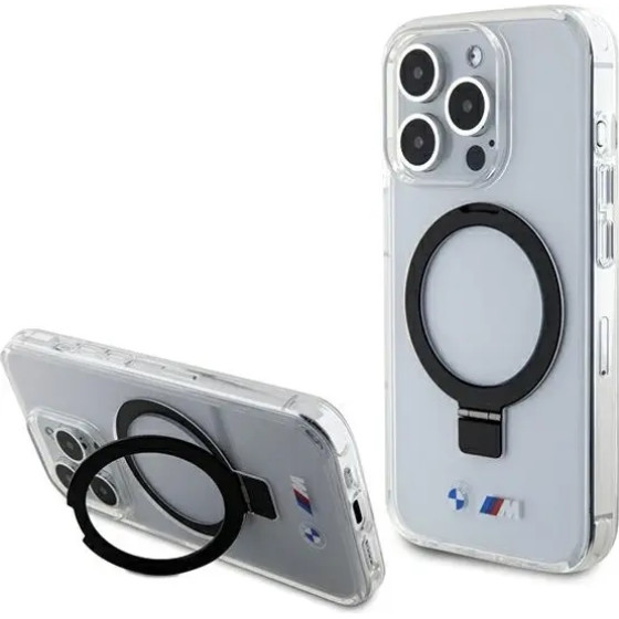 BMW Ring Stand M Collection MagSafe Case for iPhone 15 Pro - Clear - (BMW000735-0)