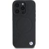 BMW Sign Leather Half Textured And Circle MagSafe case for iPhone 16 Pro Max - black - (BMW000915-0)