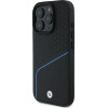 BMW Sign Leather Textured And Line MagSafe Case for iPhone 16 Pro Max - Black - (BMW000914-0)