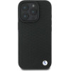 BMW Signature Leather Diamond Metal Logo MagSafe Case for iPhone 16 Pro Max - Black - (BMW000849-0)