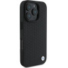 BMW Signature Leather Diamond Metal Logo MagSafe Case for iPhone 16 Pro Max - Black - (BMW000849-0)