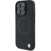 BMW Signature Leather Half Textured & Circle MagSafe case for iPhone 16 Pro - black - (BMW000846-0)