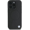 BMW Signature Leather Half Textured & Circle MagSafe case for iPhone 16 Pro - black - (BMW000846-0)