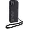 BMW Signature Leather Wordmark Cord case for iPhone 15 Plus / 14 Plus - black - (BMW000779-0)