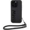 BMW Signature Leather Wordmark Cord case for iPhone 15 Pro Max - black - (BMW000781-0)