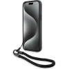 BMW Signature Leather Wordmark Cord Case for iPhone 15/14/13 - Black - (BMW000778-0)