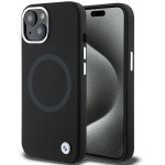 BMW Signature Liquid Silicone MagSafe case for iPhone 15 Plus - black - (BMW000692-0)