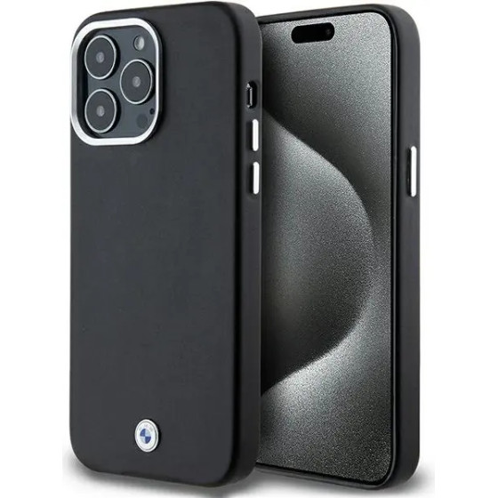 BMW Signature Wrapped Metal MagSafe case for iPhone 15 Pro Max - black - (BMW000803-0)