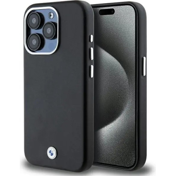 BMW Signature Wrapped Metal MagSafe case for iPhone 15 Pro - black - (BMW000802-0)