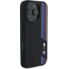 BMW Silicone Cut Tricolor Lines MagSafe Case for iPhone 16 Pro Max - Black - (BMW000964-0)