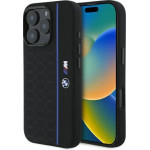 BMW Silicone Hexagon Blue Line MagSafe iPhone 16 Pro Case - Black - (BMW000947-0)