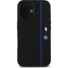 BMW Silicone Hexagon Blue Line MagSafe iPhone 16 Case - Black - (BMW000946-0)