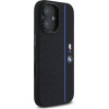 BMW Silicone Hexagon Blue Line MagSafe iPhone 16 Case - Black - (BMW000946-0)