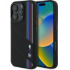 BMW Silicone Cut Tricolor Lines MagSafe Case for iPhone 16 Pro - Black - (BMW000962-0)