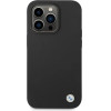 BMW Silicone Metal Logo case for iPhone 15 Pro - black - (BMW000727-0)