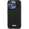 DKNY 3D Rubber Repeat Pattern case for iPhone 15 Pro - black - (DK000198-0)