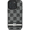 DKNY Checkered Pattern & Printed Stripes case for iPhone 16 Pro Max - black - (DK000255-0)