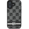 DKNY Checkered Pattern & Printed Stripes case for iPhone 16 - black - (DK000253-0)
