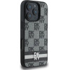 DKNY Checkered Pattern & Printed Stripes case for iPhone 16 Pro - black - (DK000254-0)