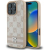 DKNY Checkered Pattern & Printed Stripes iPhone 16 Pro Case - Pink - (DK000257-0)