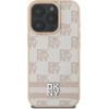 DKNY Checkered Pattern & Printed Stripes iPhone 16 Pro Case - Pink - (DK000257-0)