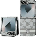 DKNY Checkered Pattern Printed Stripes Case for Samsung Galaxy Z Flip 6 - Beige - (DK000223-0)