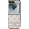 DKNY Checkered Pattern Printed Stripes Case for Samsung Galaxy Z Flip 6 - Pink - (DK000224-0)