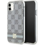 DKNY IML Checkered Mono Pattern & Printed Stripes MagSafe case for iPhone 11 / Xr - beige - (DK000174-0)